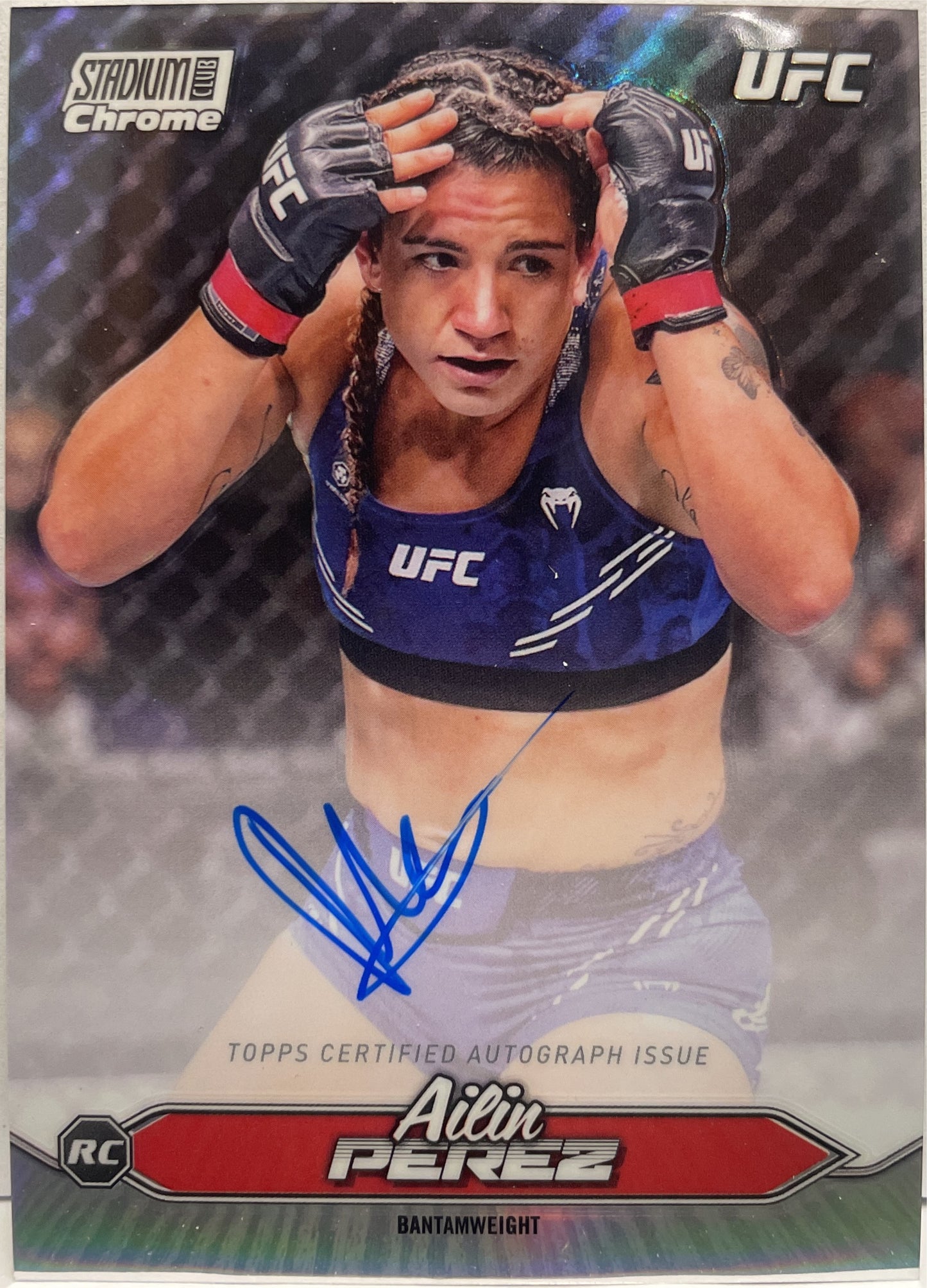 Ailin Perez Rookie Autograph On Card Chrome Topps Stadium UFC 2025