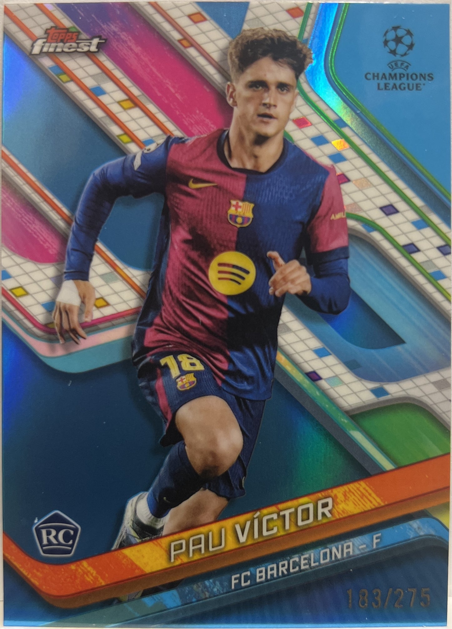 Pau Victor 183/275 Rookie Sky Blue Topps Finest UCC 2024/25