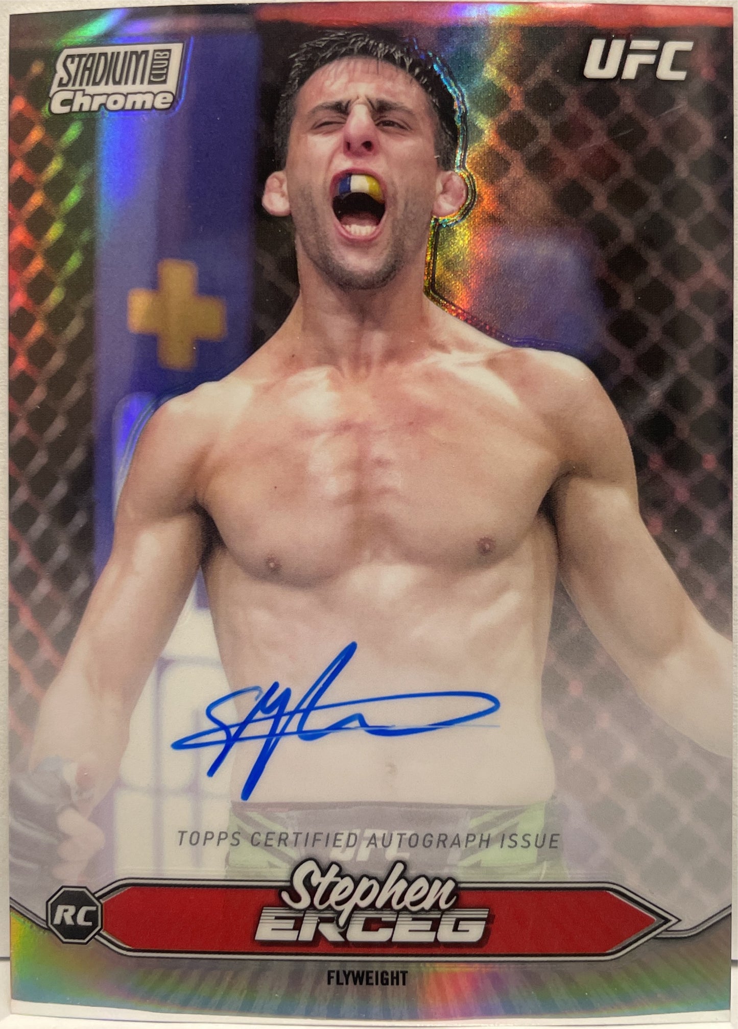 Stephen Erceg Rookie Autograph On Card Chrome Topps Stadium UFC 2025