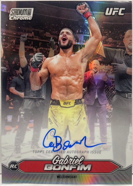 Gabriel Bonfim Rookie Autograph On Card Chrome Topps Stadium UFC 2025