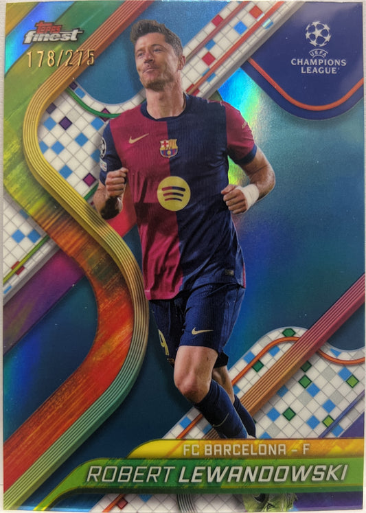 Robert Lewandovski 178/275 Sky Blue Topps Finest UCC 2024/25