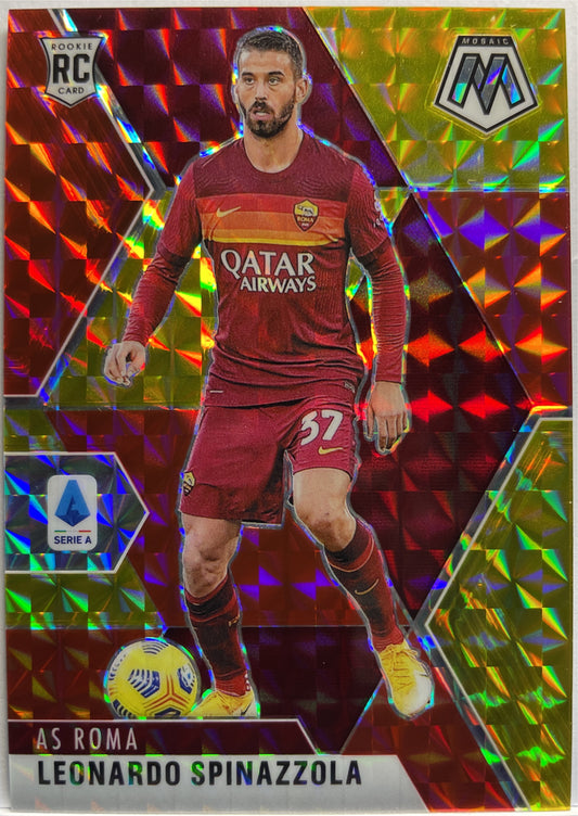 Leonardo Spinazzola 8/88 Rookie Red/Gold Choice T-Mall Mosaic Serie A 2020/21