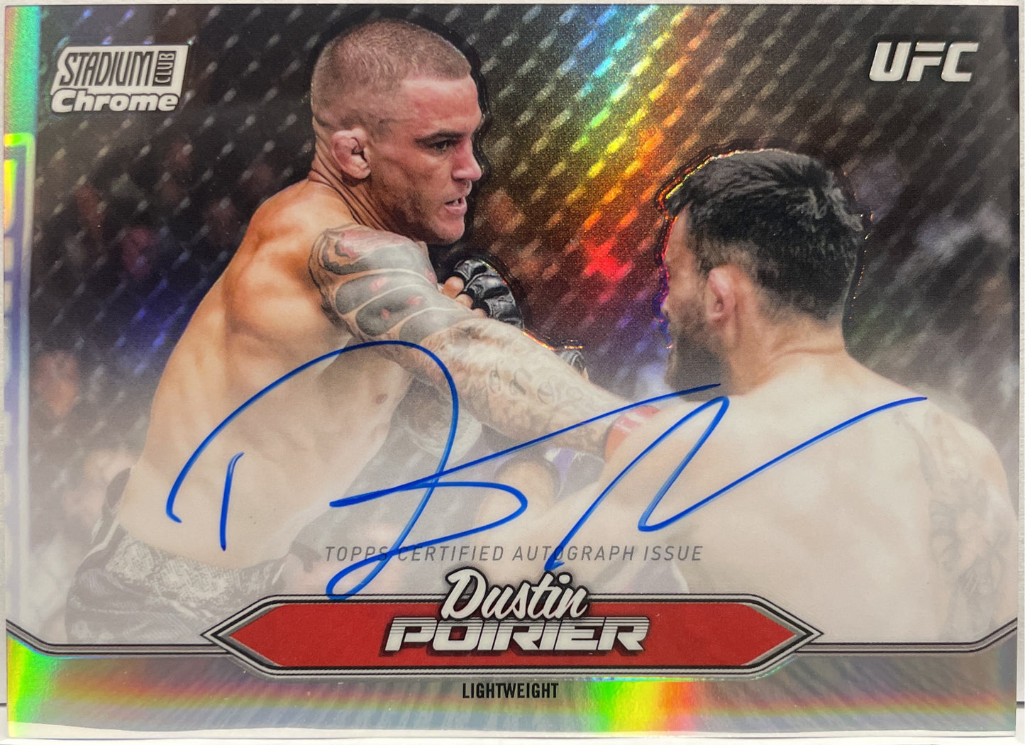 Dustin Poirier Autograph On Card Chrome Topps Stadium UFC 2025