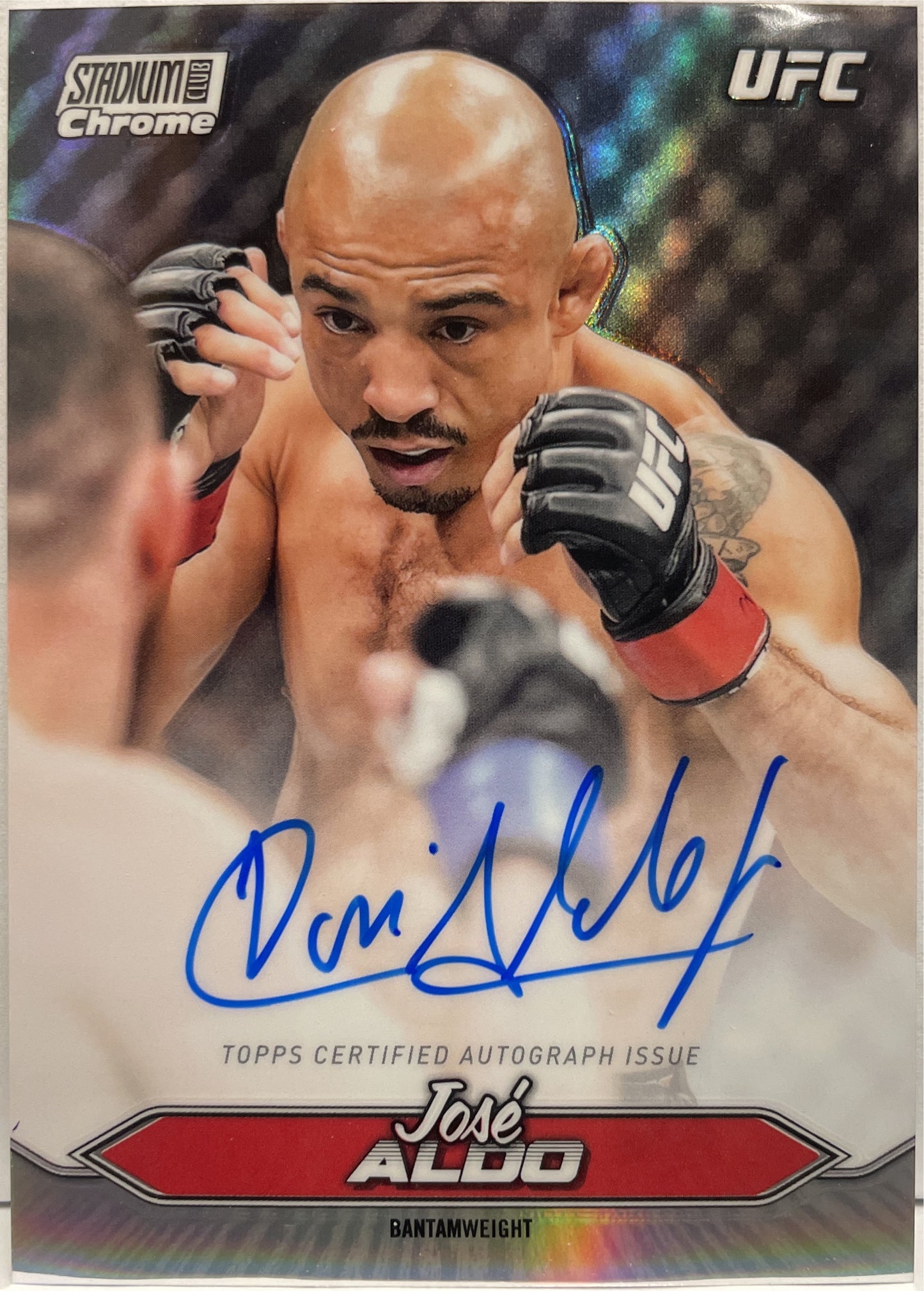 Jose Aldo Autograph On Card Chrome Topps Stadium UFC 2025