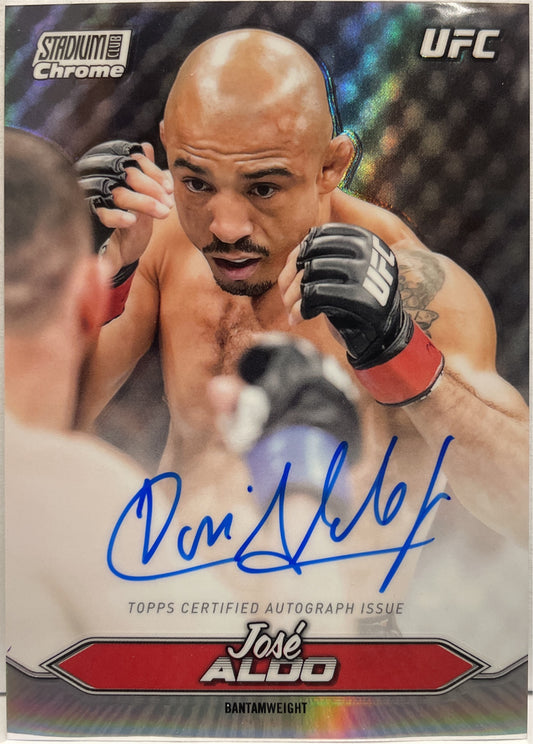 Jose Aldo Autograph On Card Chrome Topps Stadium UFC 2025