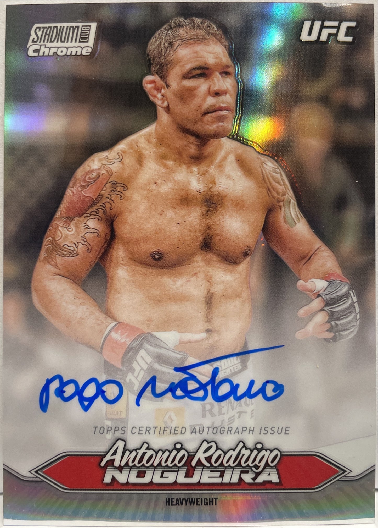 Antonio Rodrigo Nogueira Autograph On Card Chrome Topps Stadium UFC 2025