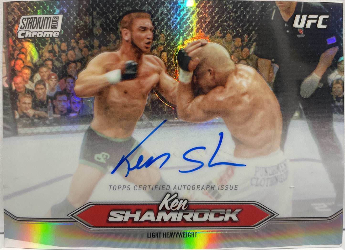 Ken Shamrock Autograph On Card Chrome Topps Stadium UFC 2025