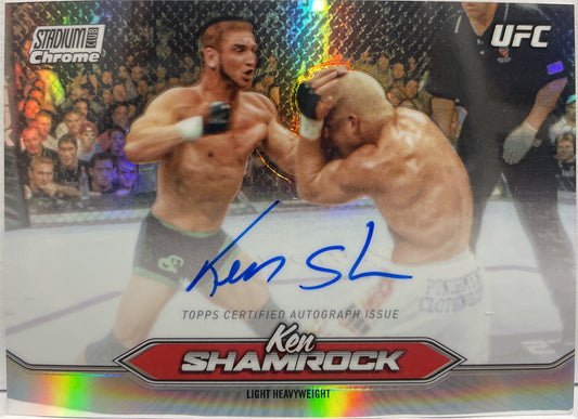 Ken Shamrock Autograph On Card Chrome Topps Stadium UFC 2025
