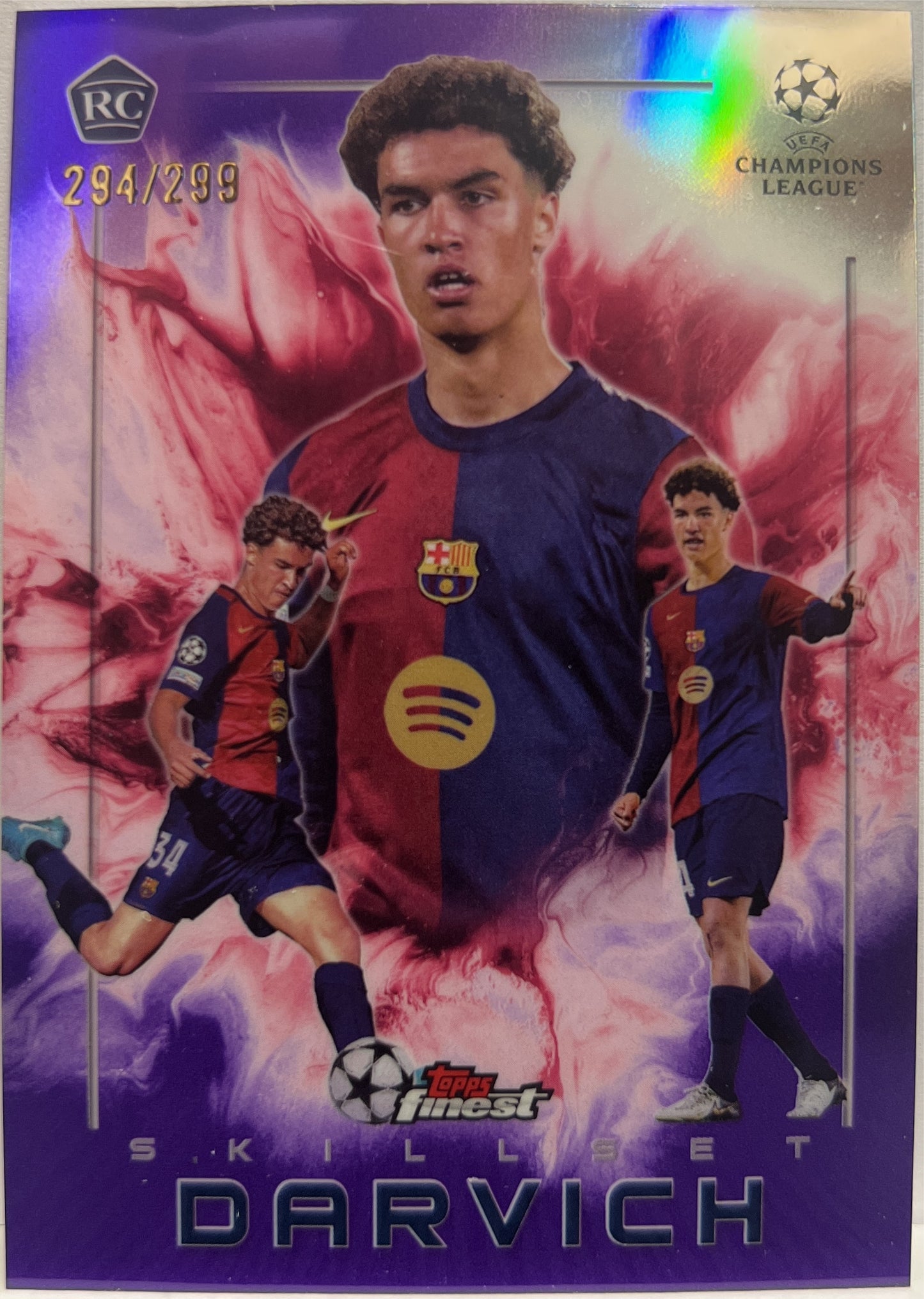 Noah Darvich 294/299 Rookie Skillset Purple Topps Finest UCC 2024/25