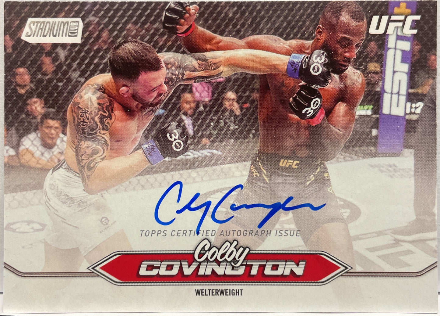 Colby Covington Autograph On Card Topps Stadium UFC 2025