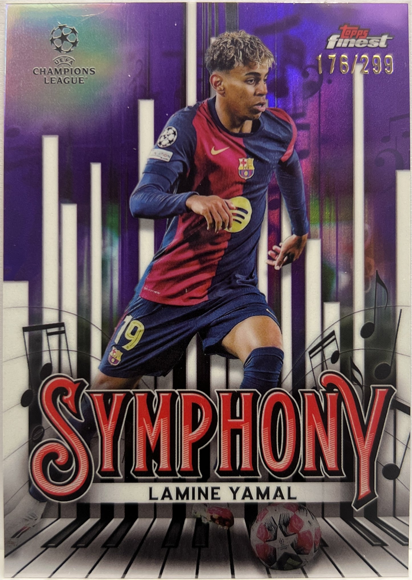 Lamine Yamal 176/299 Symphony Purple Topps Finest UCC 2024/25