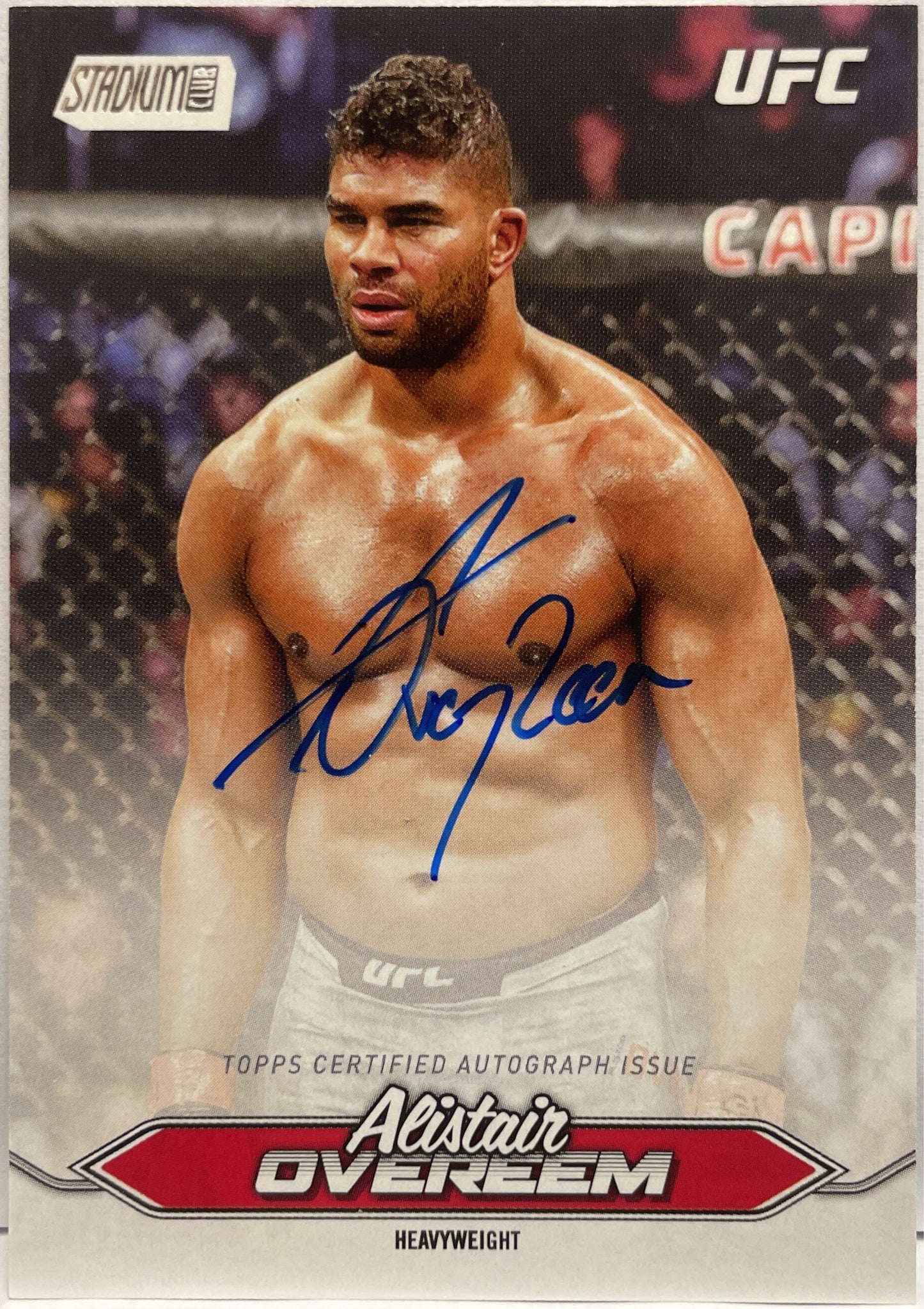 Alistair Overeem Autograph On Card Topps Stadium UFC 2025