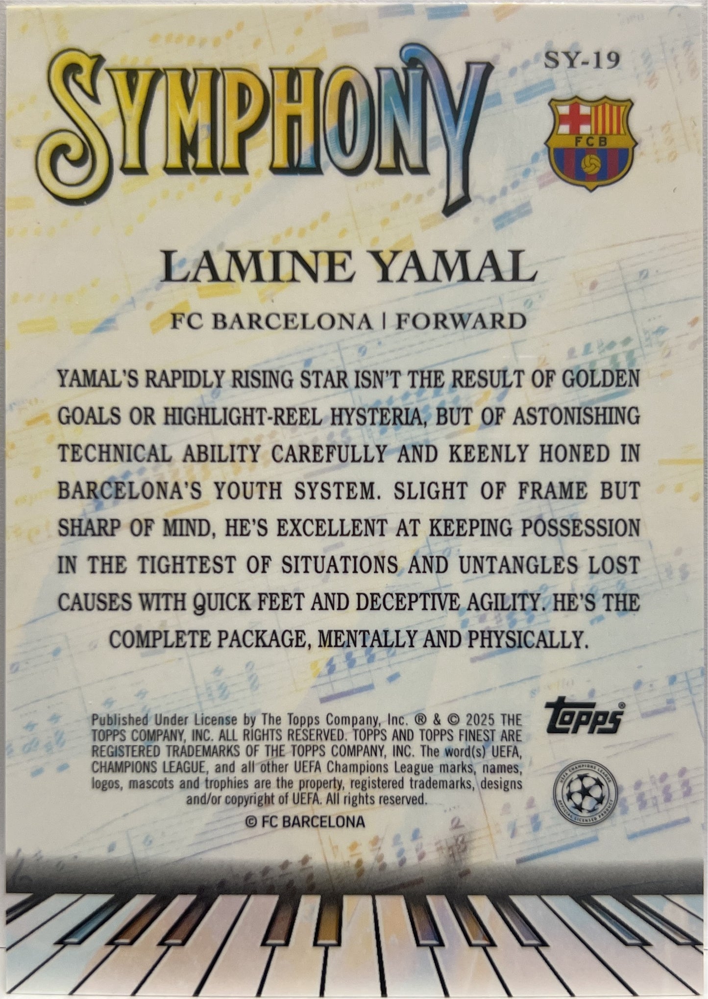 Lamine Yamal 176/299 Symphony Purple Topps Finest UCC 2024/25