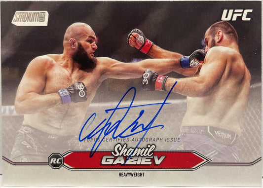 Shamil Gaziev Rookie Autograph On Card Topps Stadium UFC 2025