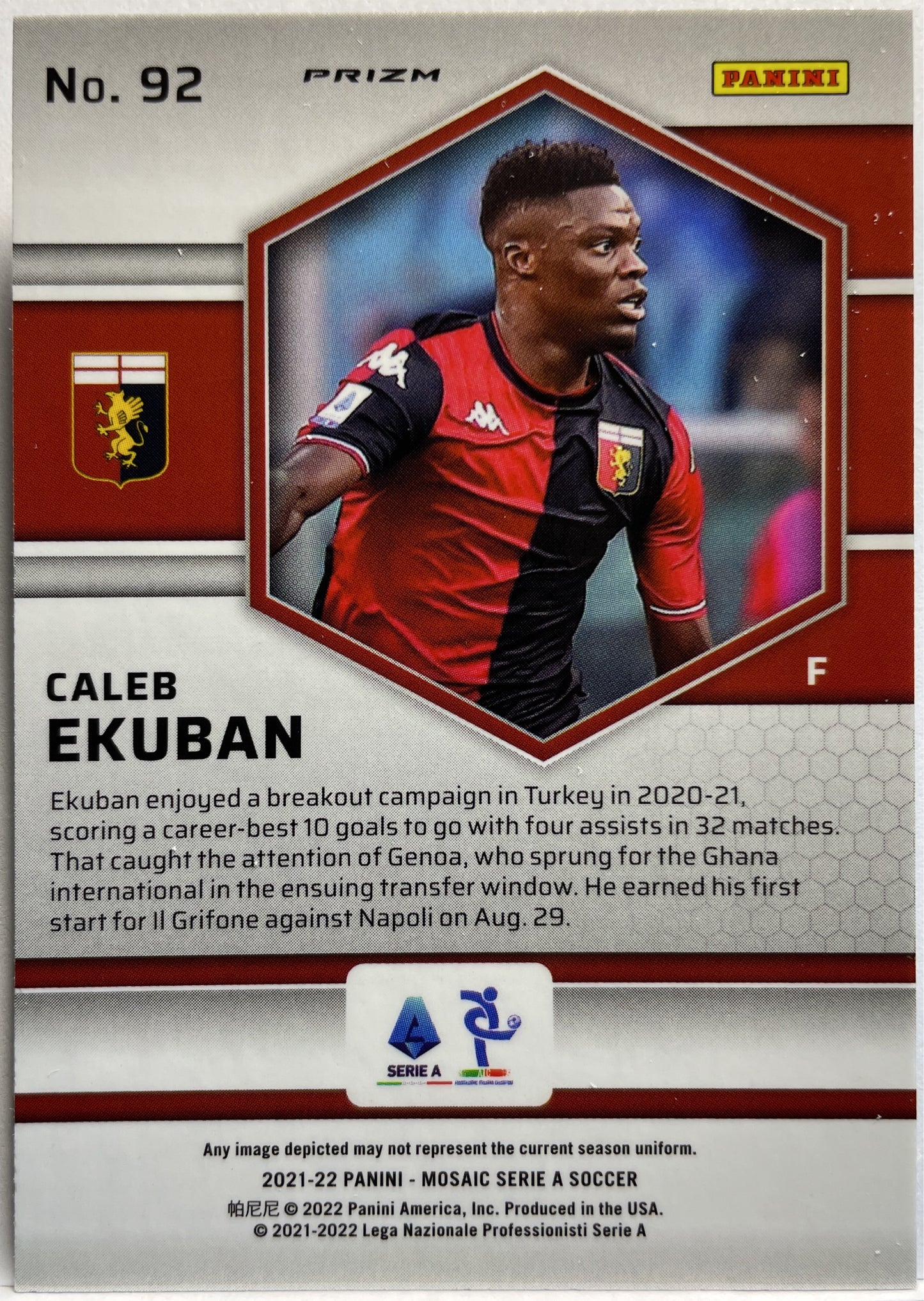 Caleb Ekuban Rookie Peacock T-Mall Mosaic Serie A 2021/22