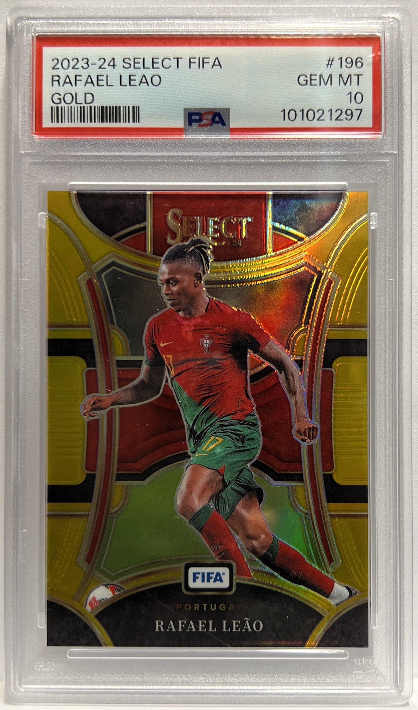 Rafael Leao 4/10 Mezzanine Gold Select Fifa 2023/24 PSA 10