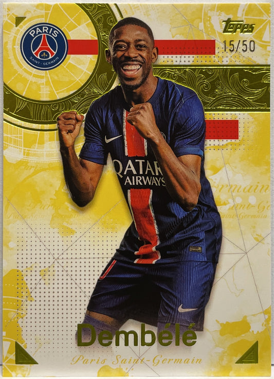 Ousmane Dembele 15/50 Yellow Topps PSG Exhibition 2024/25