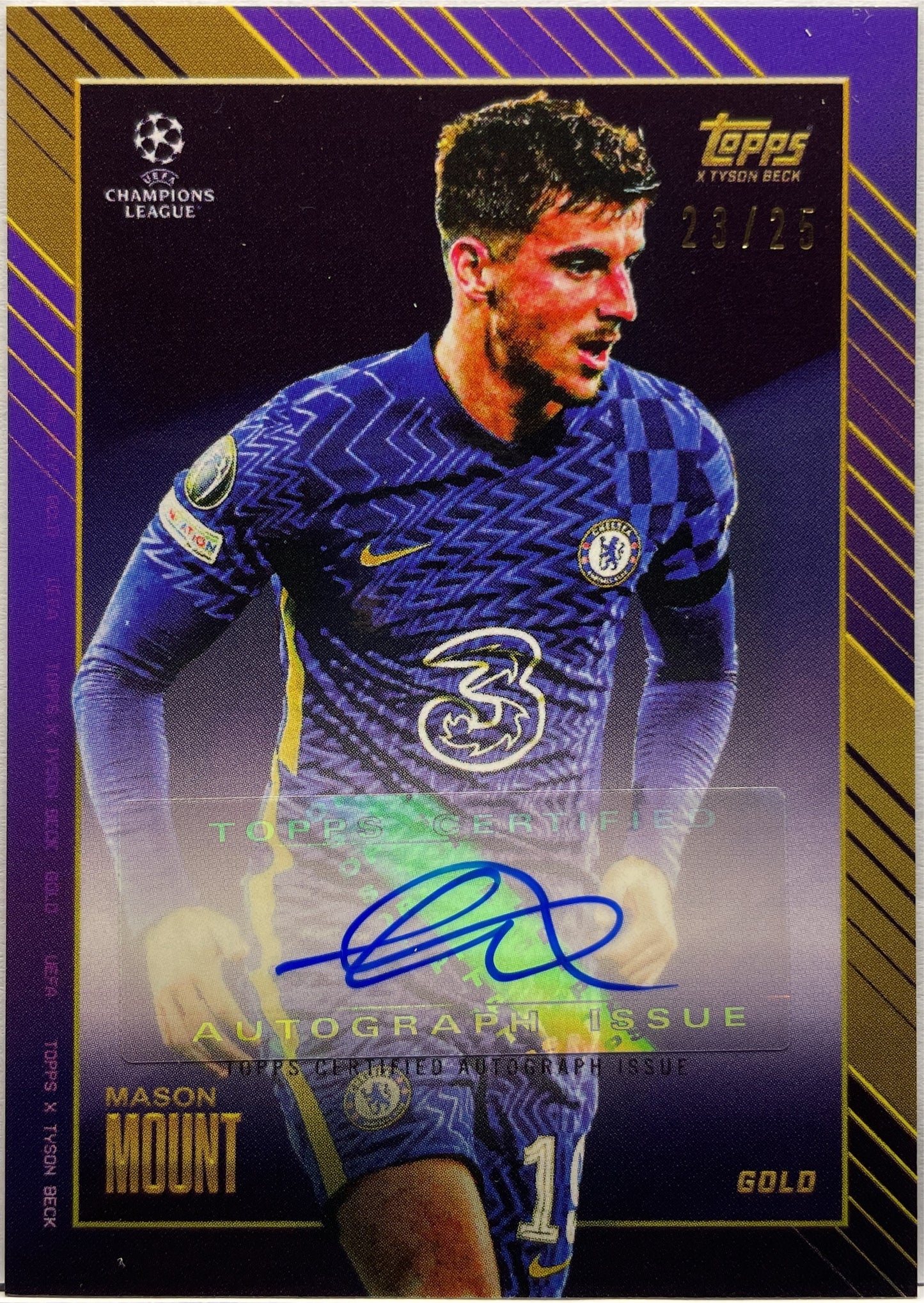 Mason Mount 23/25 Autograph Topps Gold 2020/21