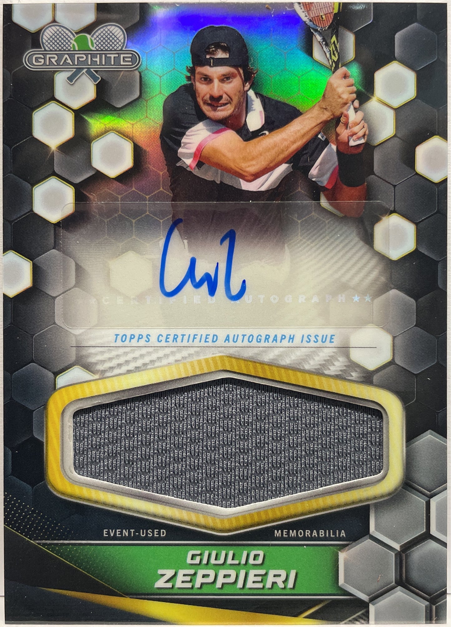 Giulio Zeppieri Patch Autograph Topps Tennis Graphite 2024
