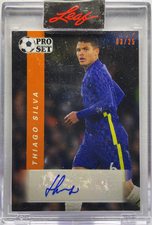 Thiago Silva 3/25 Autograph Leaf Pro Set 2022