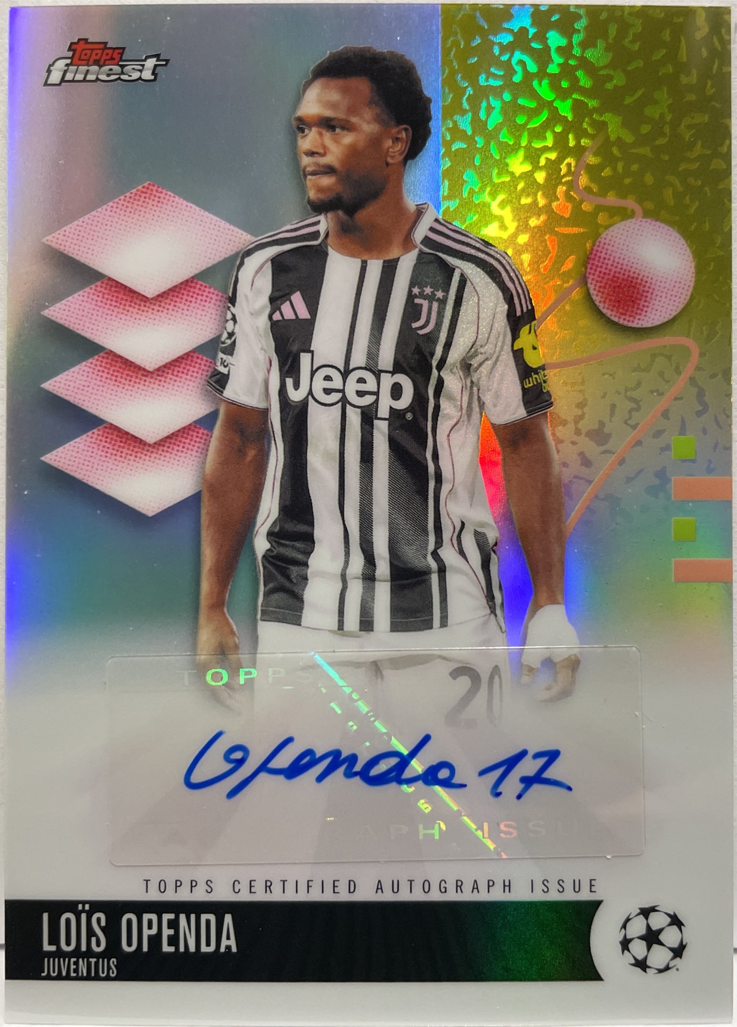 Lois Openda Autograph Topps Finest UCC 2025/26
