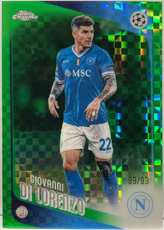 Giovanni Di Lorenzo 99/99 Green Geometric Topps Chrome UCC 2025/26