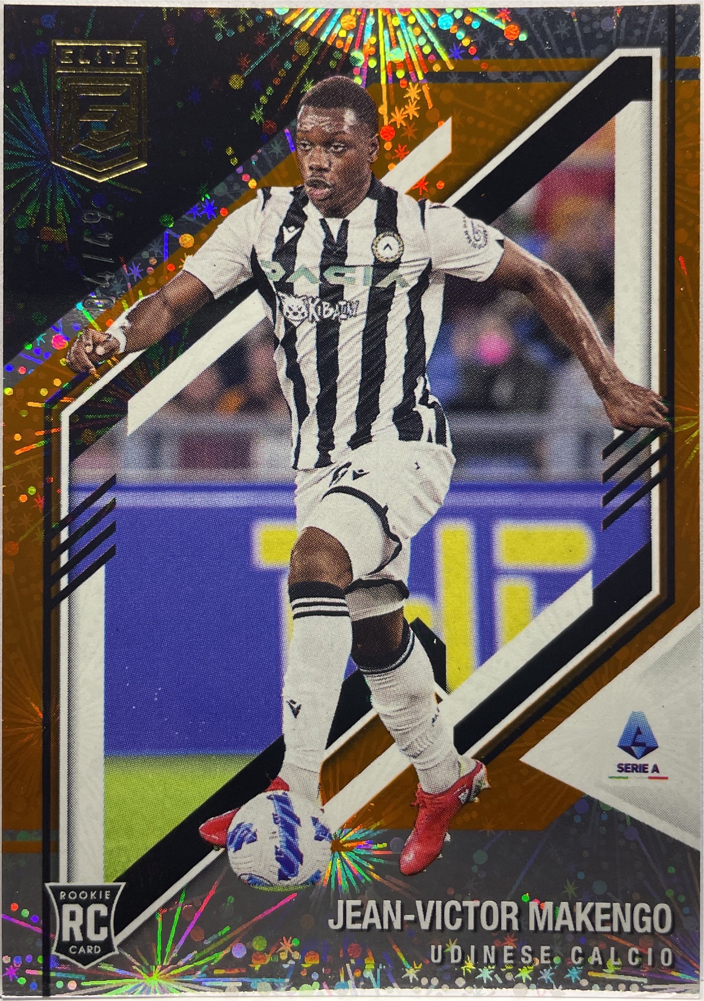 Jean-Victor Makengo 4/49 Rookie Fireworks Orange Donruss Elite Serie A 2021/22