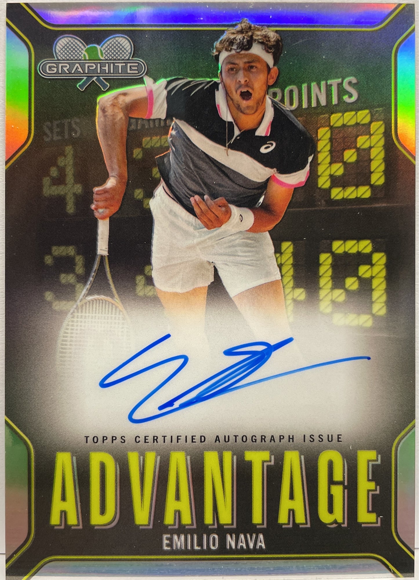 Emilio Nava Autograph Advantage Topps Tennis Graphite 2024
