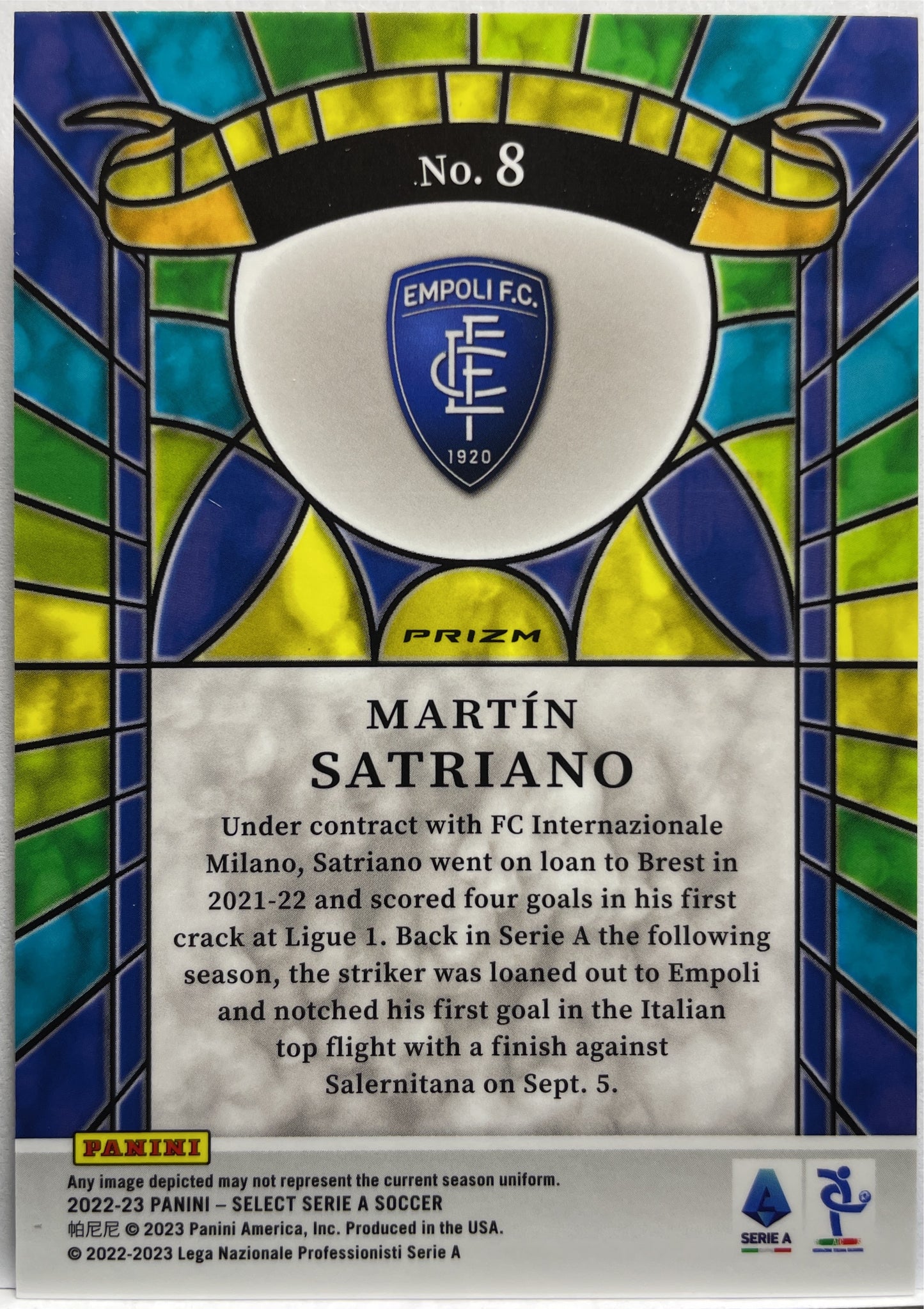 Martin Satriano Stained Glass Select 2022/23