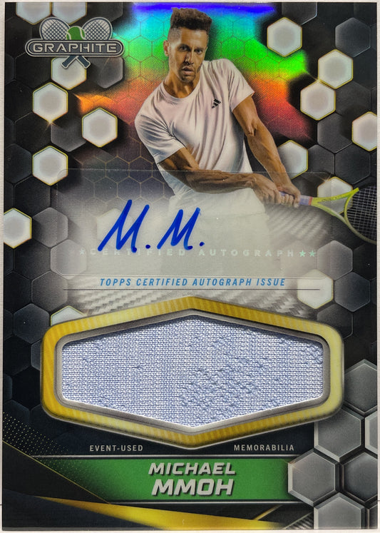Michael Mmoh Patch Autograph Topps Tennis Graphite 2024