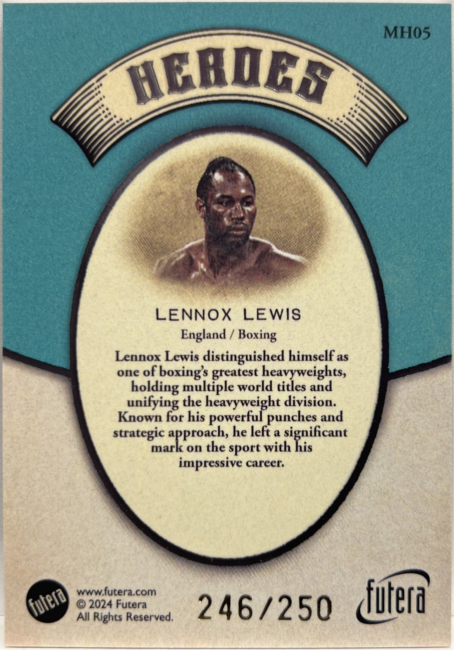 Lennox Lewis 246/250 Heroes Futera Vintage Multi Sport 2024