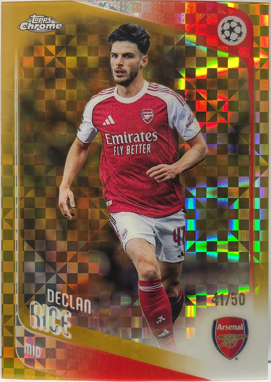 Declan Rice 41/50 Gold Geometric Topps Chrome UCC 2025/26