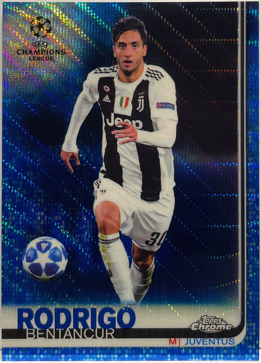 Rodrigo Bentancur 28/75 Blue Wave Topps Chrome UCL 2018/19
