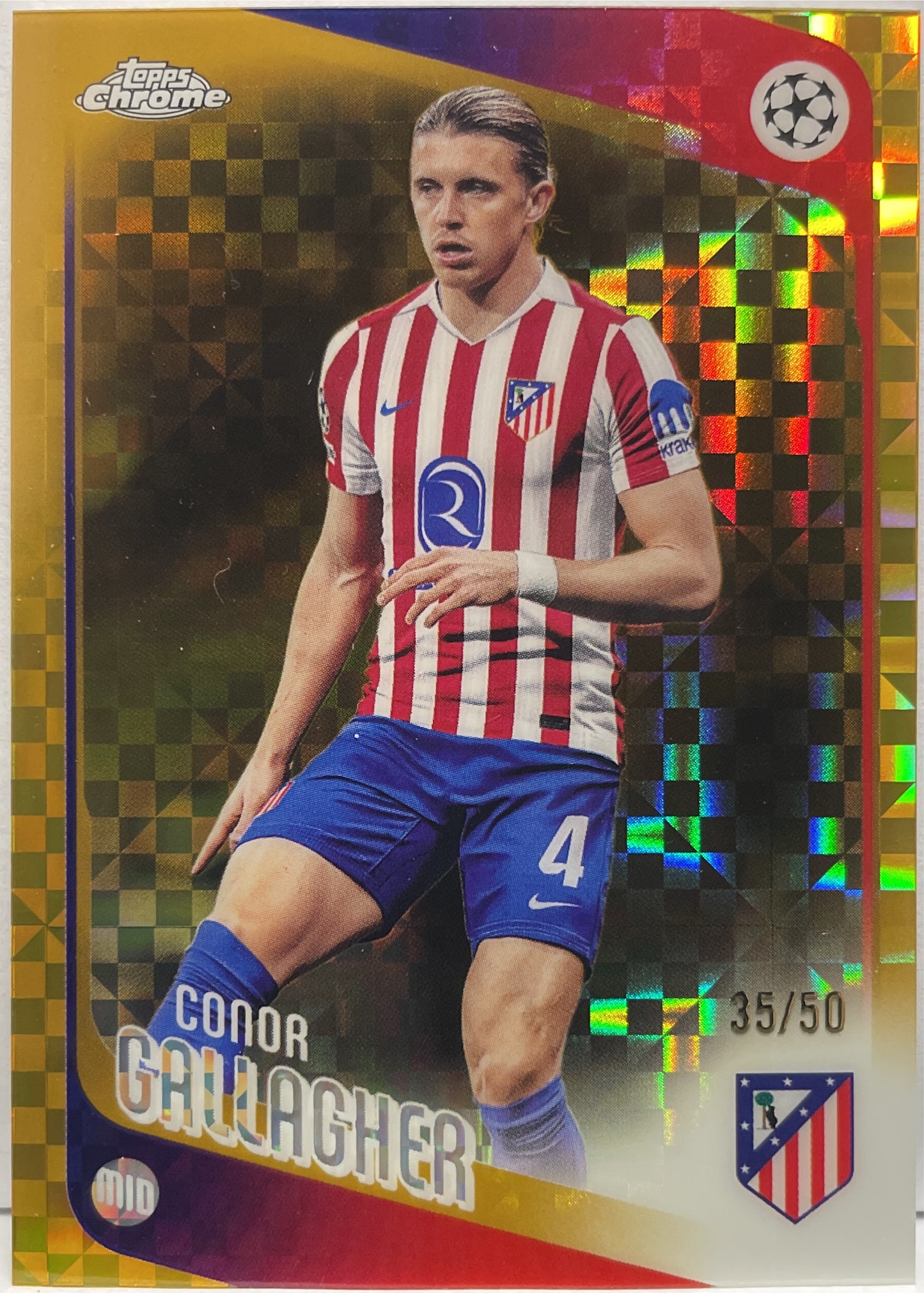 Conor Gallagher 35/50 Gold Geometric Topps Chrome UCC 2025/26