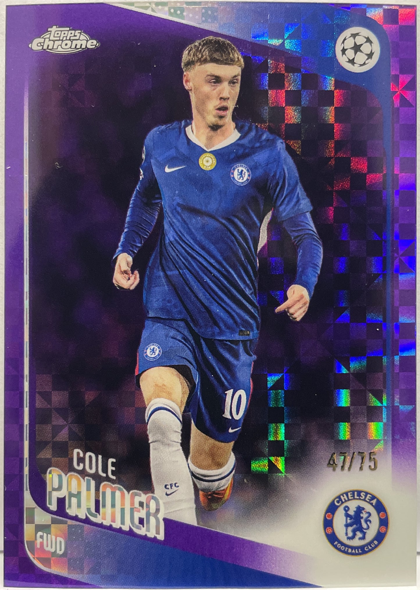 Cole Palmer 47/75 Purple Topps Chrome UCC 2025/26