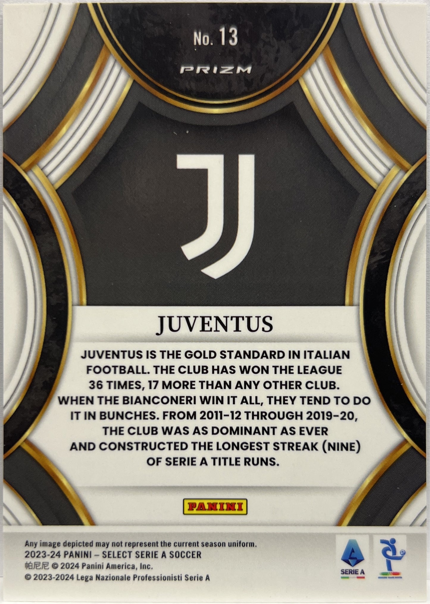 Juventus Team Bedge Select Serie A 2023/24