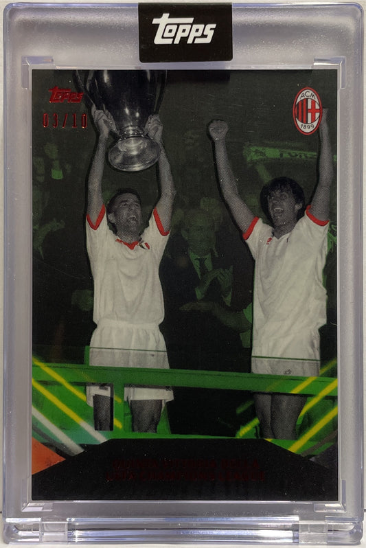 Quinta Vittoria Della Uefa Champions League 3/10 Momenti Indimenticabili Green Topps AC Milan 125 Anniversary 2025