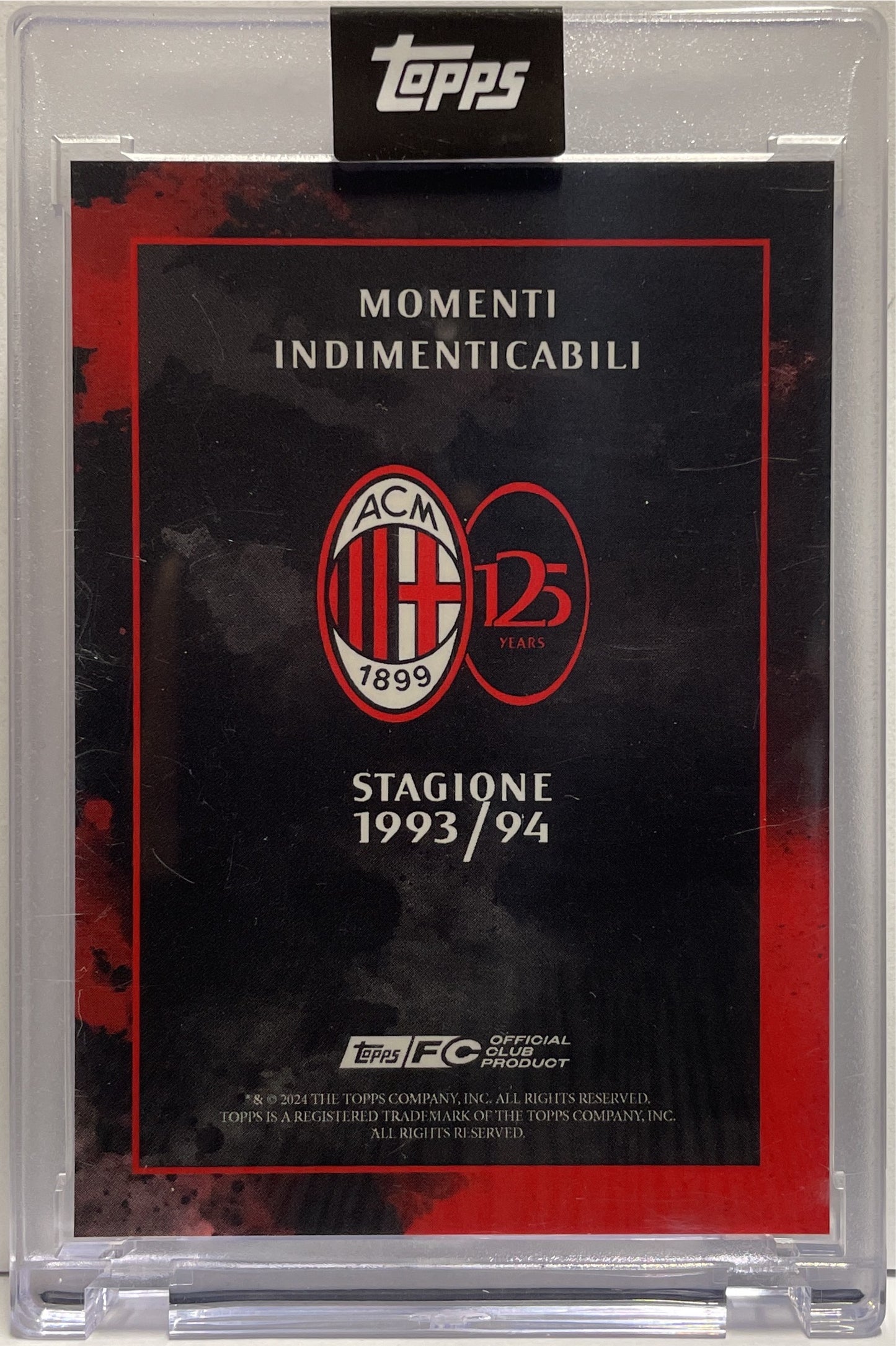Quinta Vittoria Della Uefa Champions League 3/10 Momenti Indimenticabili Green Topps AC Milan 125 Anniversary 2025