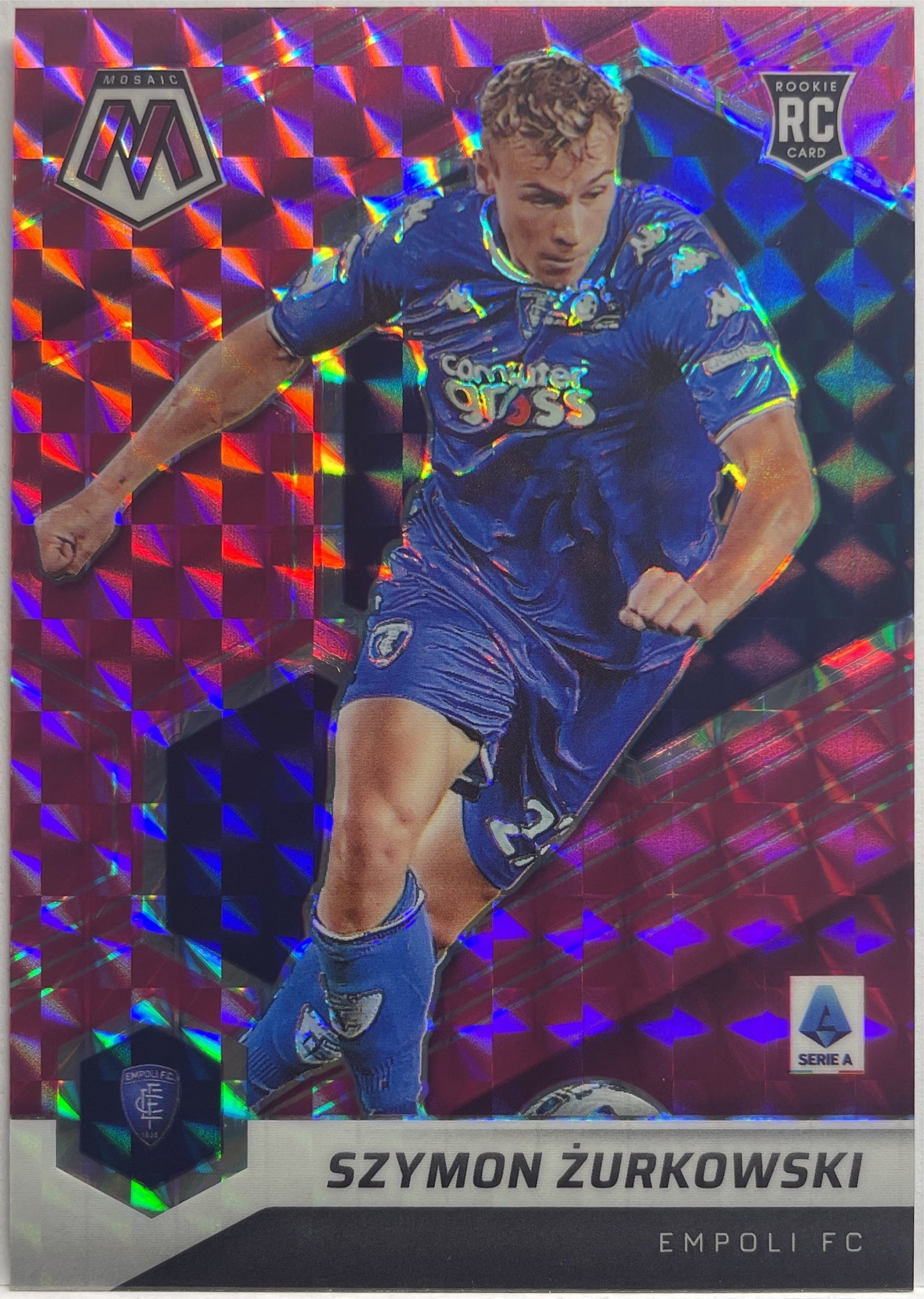 Szymon Zurkowski 14/25 Rookie Pink Mosaic Serie A 2021/22