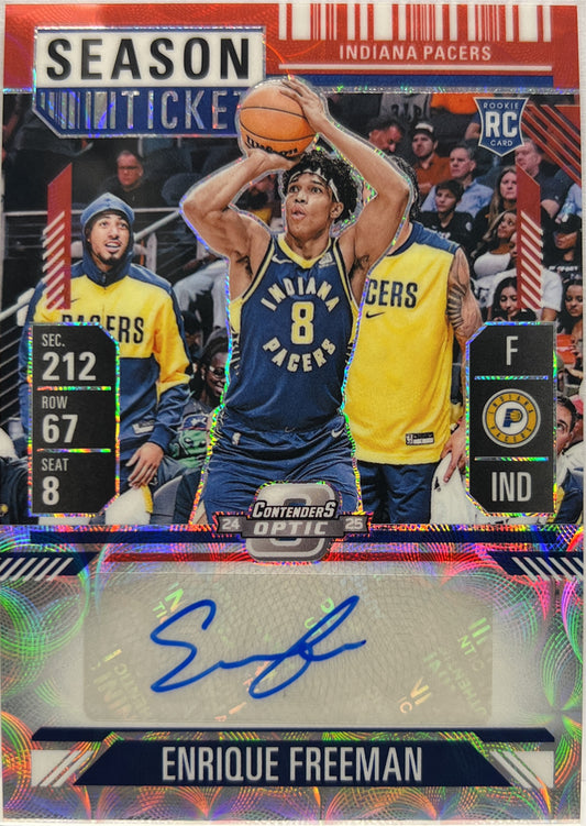 Enrique Freeman Rookie Autograph International Mosaic Basketball NBA 2024/25