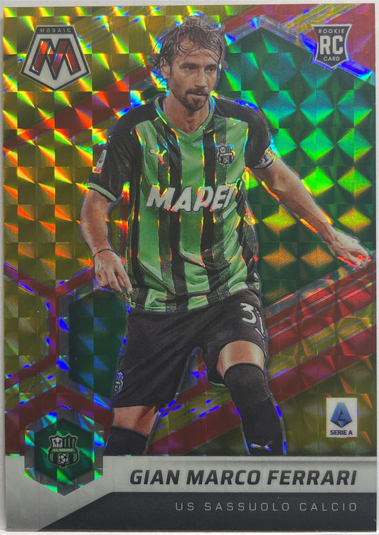 Gian Marco Ferrari 4/10 Rookie  Red/Gold Choice T-Mall Mosaic Serie A 2021/22