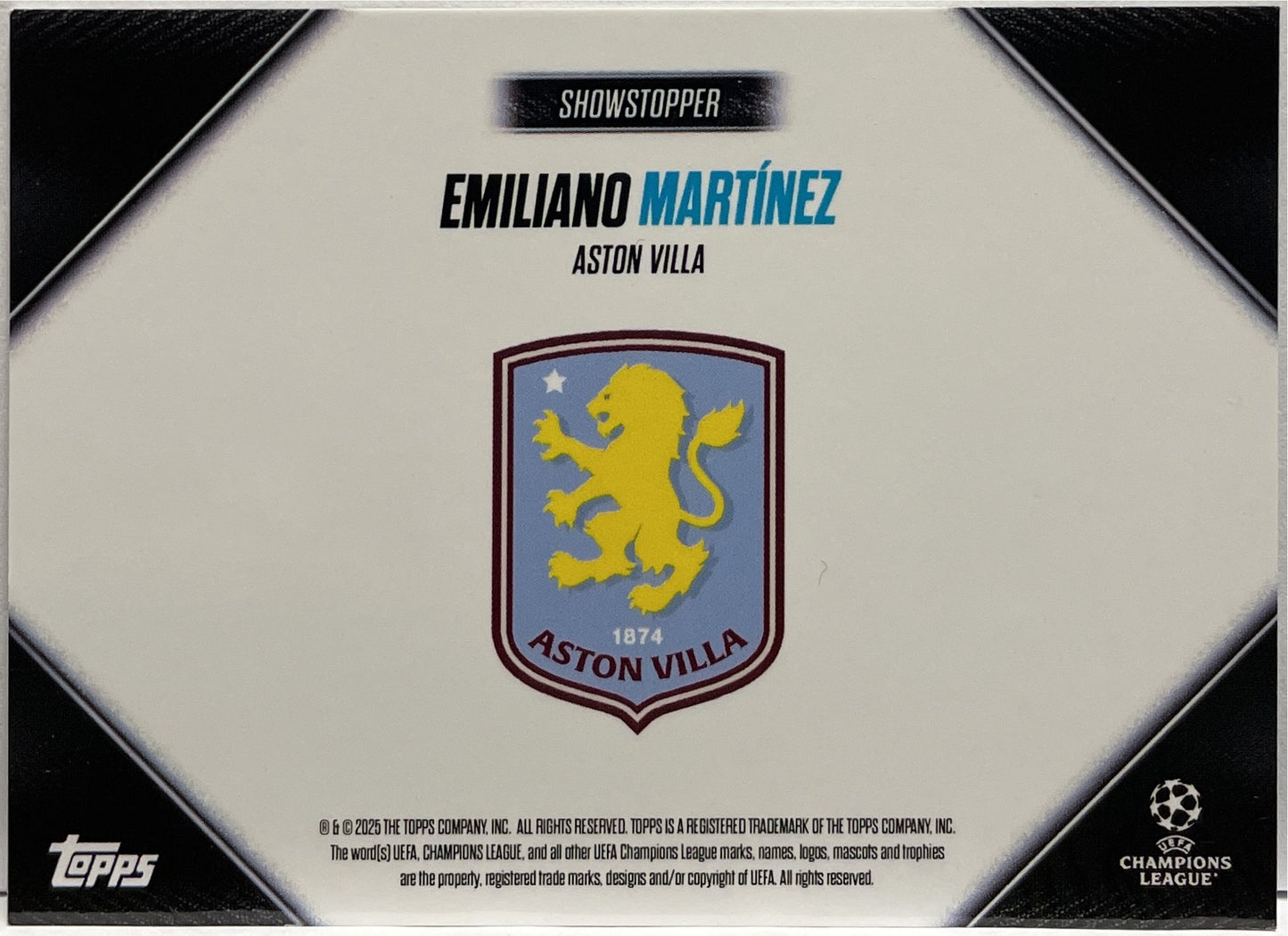 Emiliano Martinez 49/49 Showstopper Topps Showtime 2024/25