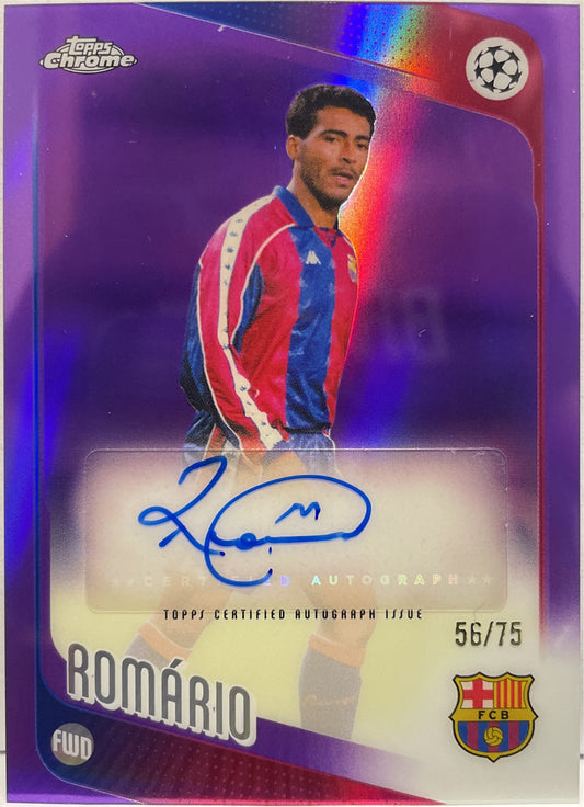Romario 56/75 Autograph Purple Topps Chrome UCC 2025/26