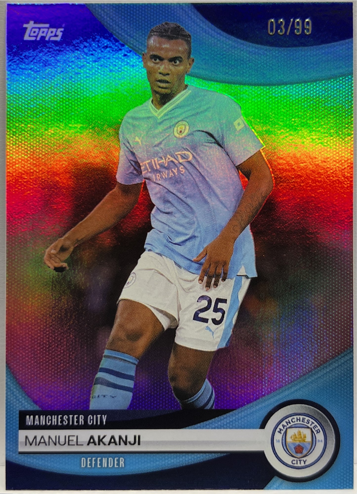 Manuel Akanji 3/99 Pink Manchester City Team Set 2023/24