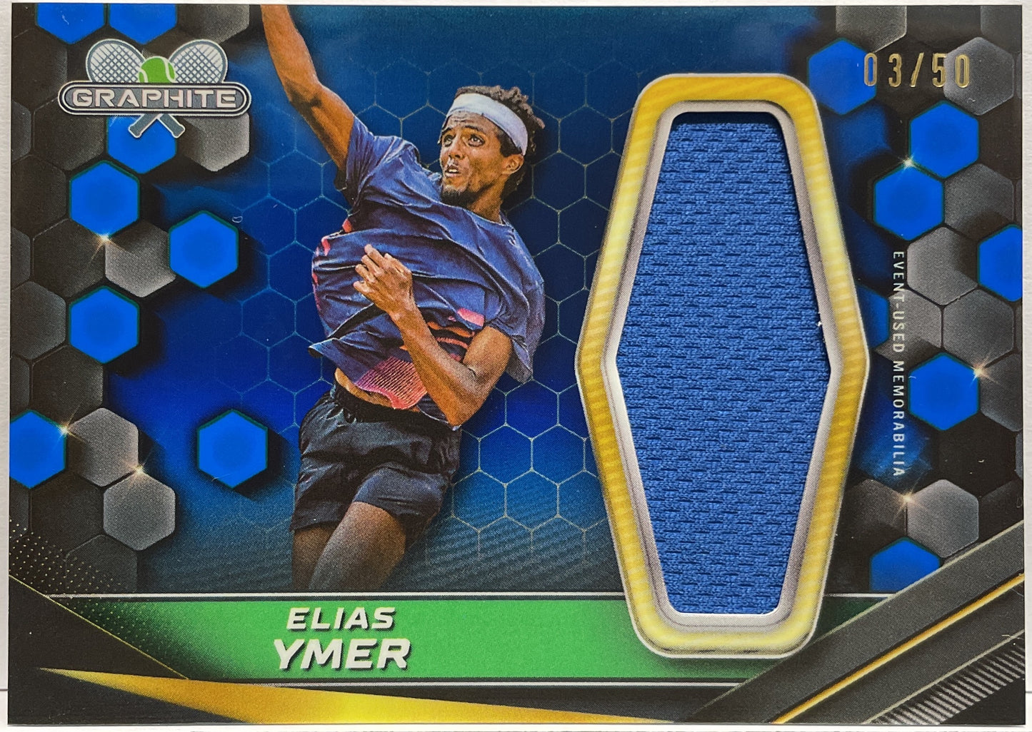 Elias Ymer 3/50 Patch Blue Topps Tennis Graphite 2024