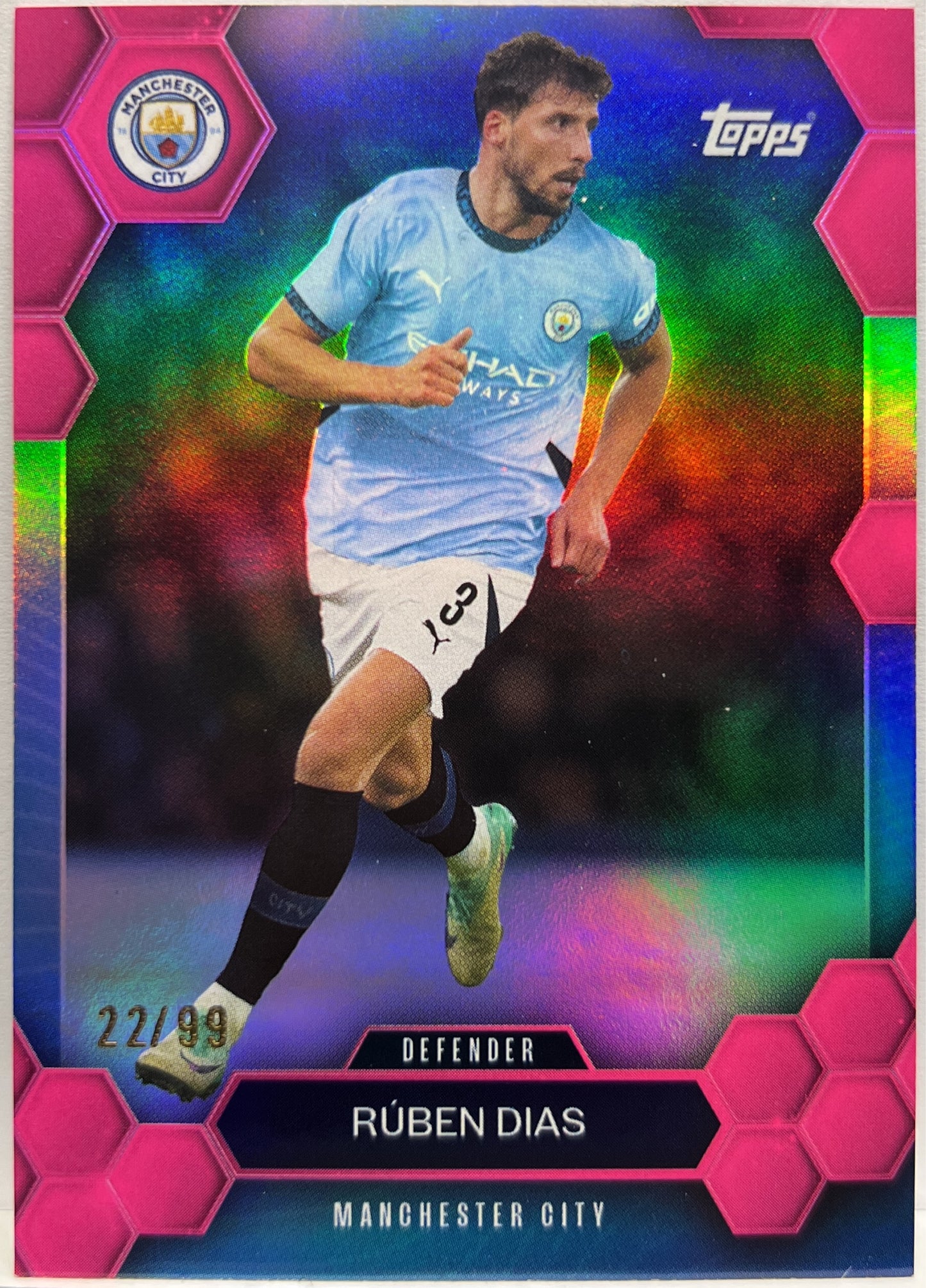 Ruben Dias 22/99 Pink Manchester City Fan Set 2024/25