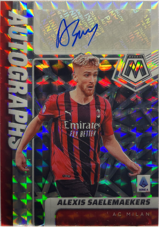 Alexis Saelemaekers Autograph Mosaic Serie A 2021/22