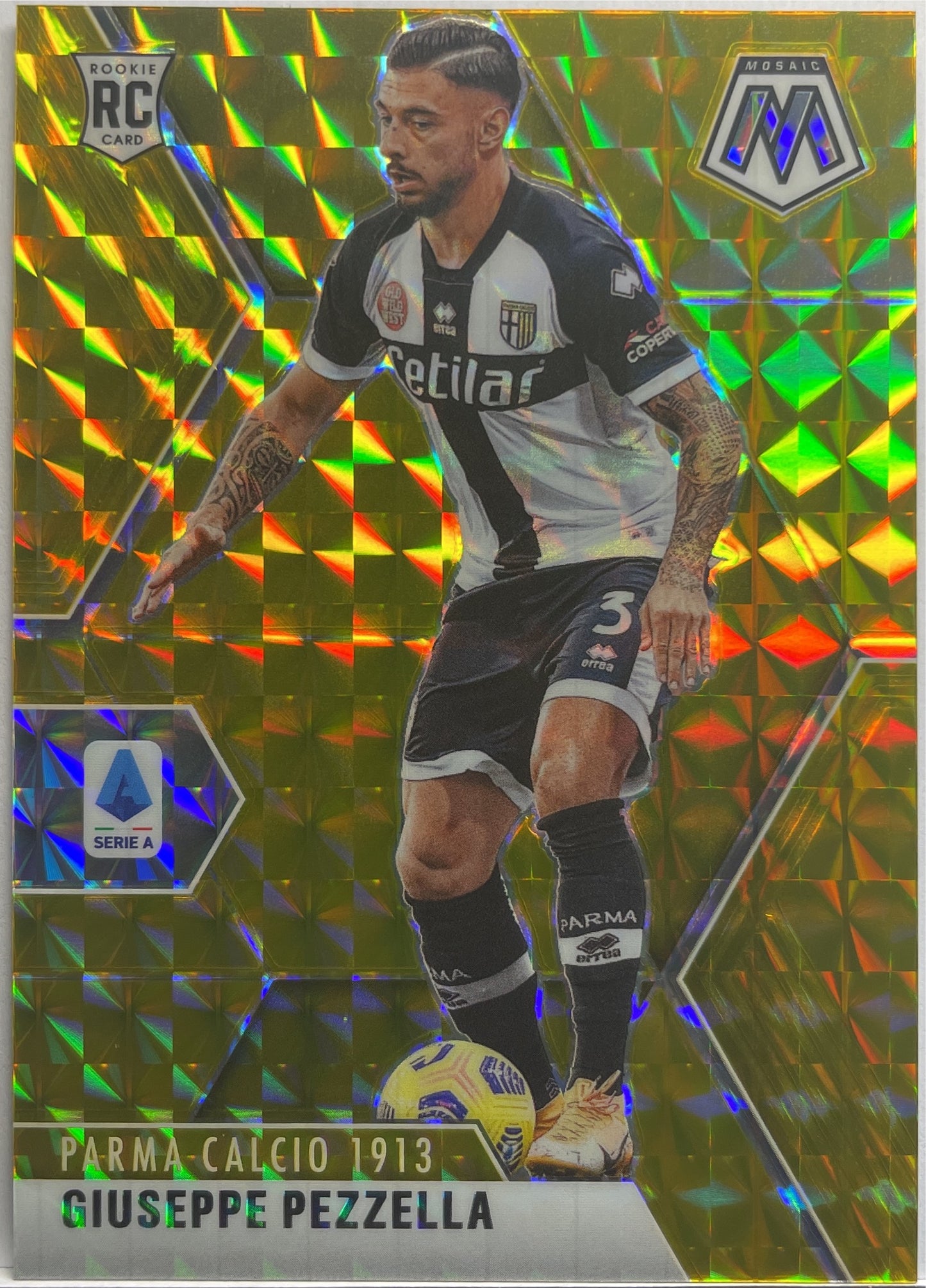 Giuseppe Pezzella 4/10 Rookie Gold Mosaic Serie A 2020/21