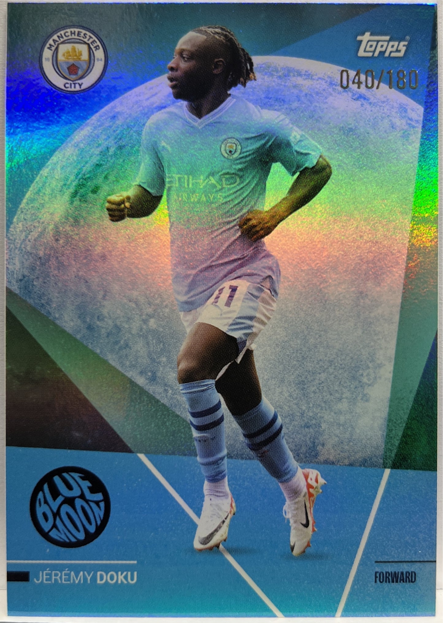 Jeremy Doku 40/180 Blue Moon Manchester City Team Set 2023/24