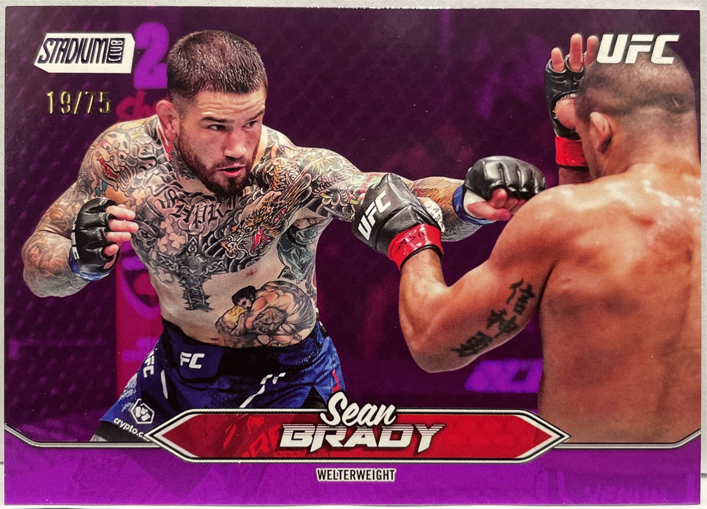 Sean Brady 19/75 Purple Topps Stadium UFC 2025